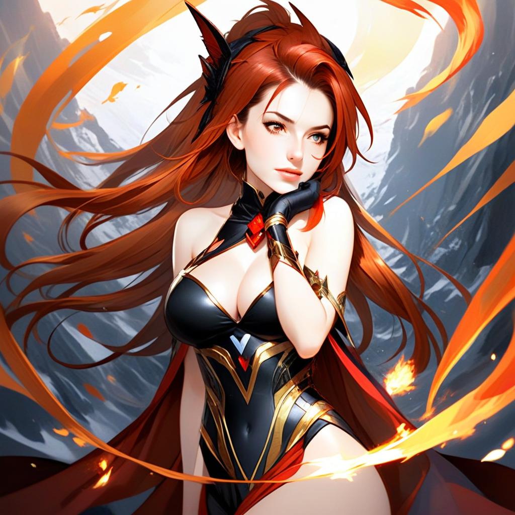 Murata Himeko Vermillion Knight Anime Fantasy Artwork