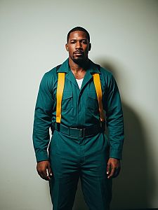 Realistic Carl Johnson Cosplay Costume by Man in Green Jumpsuit