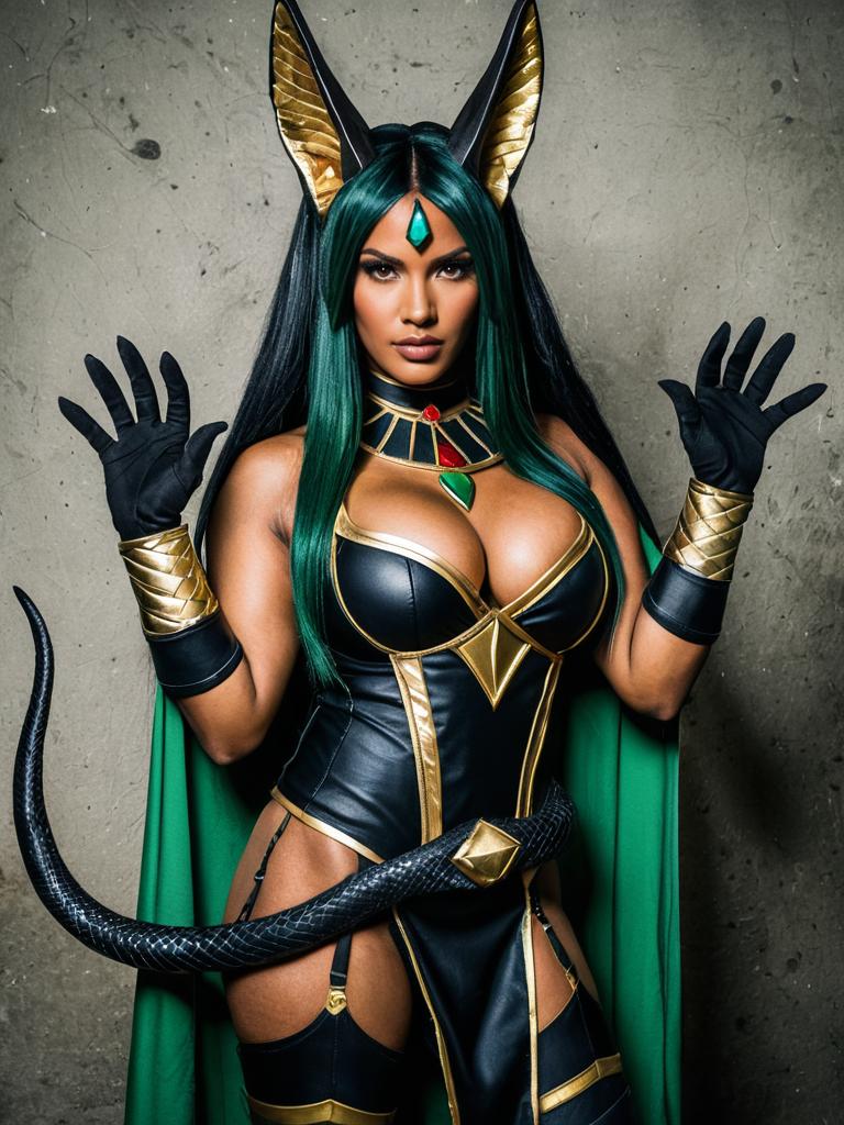 Realistic Anubis Monster Girl Encyclopedia Cosplay Woman