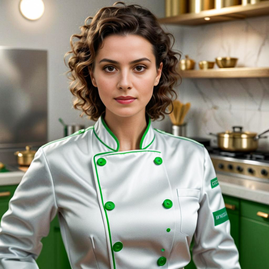 Confident Female Chef in Uniform