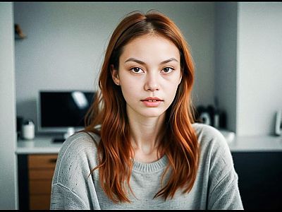 Portrait of a Young Woman with Reddish-Brown Hair
