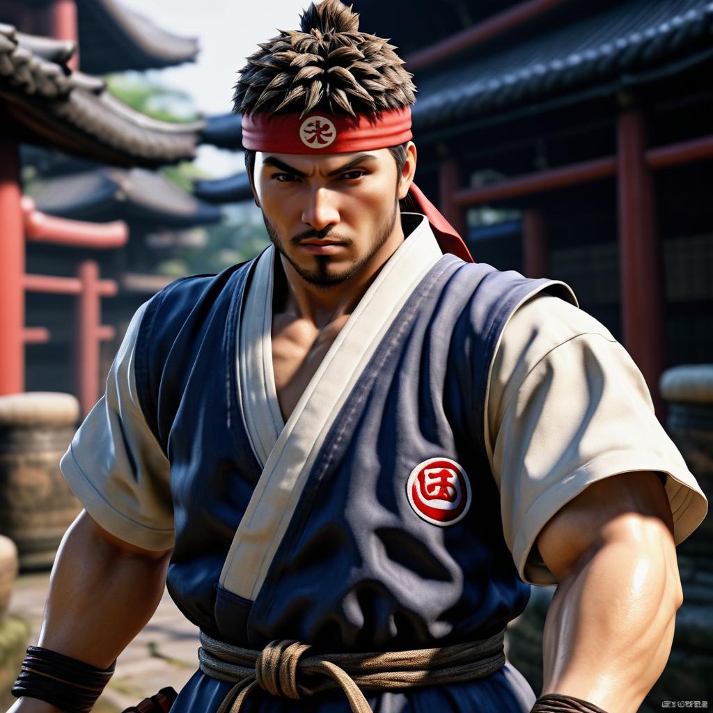 Ryu from Street Fighter in Martial Arts Stance