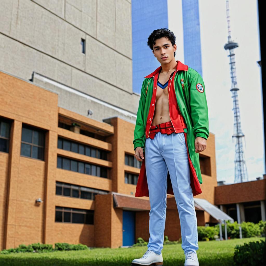 Yusuke Urameshi Cosplay in Urban Setting