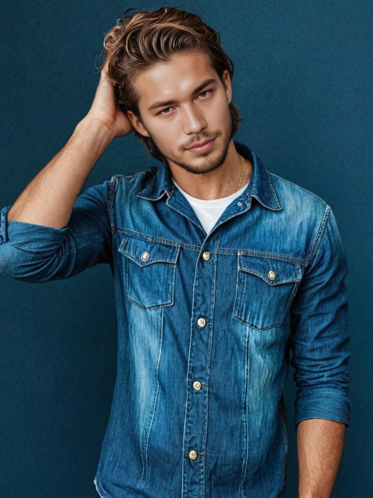 Man in Denim Jacket