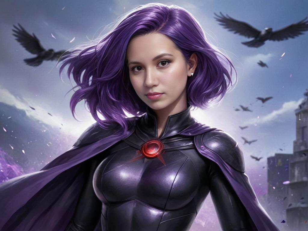 Superhero Raven Cosplay