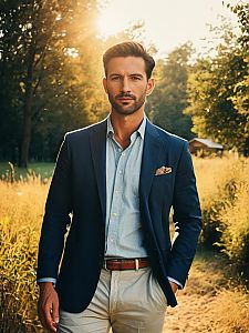 Man in Summer Professional Outfit Outdoor Portrait