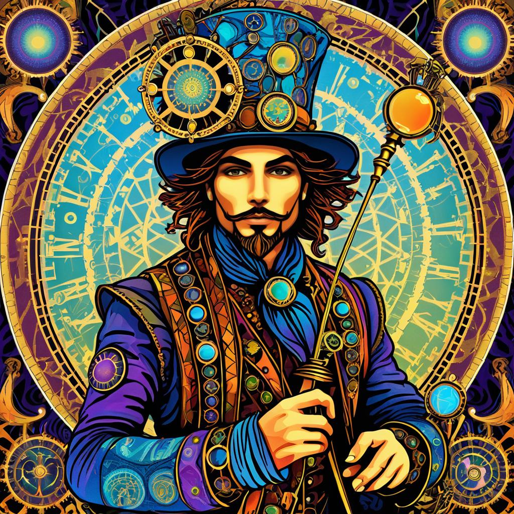 Psychedelic Steampunk Interpretation of The Fool