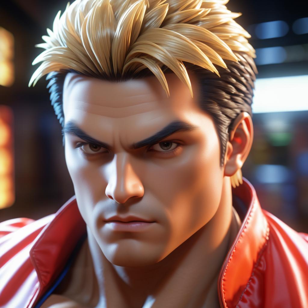 Hyperrealistic Ken from Street Fighter Artwork