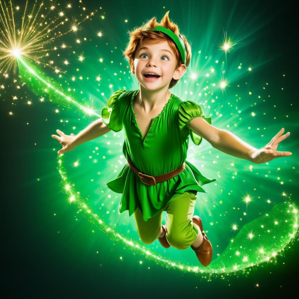 Peter Pan Flying Over Neverland