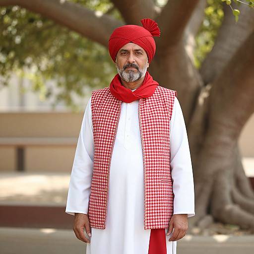 Dignified Man in Traditional Turban