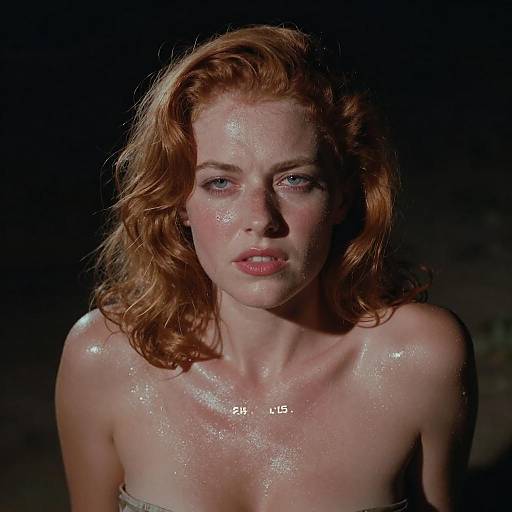 Backlit Night Portrait of a Lustful Woman