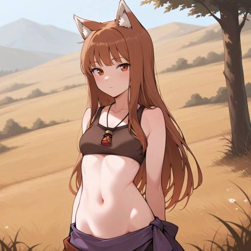 Enchanting Wolf Girl in Nature