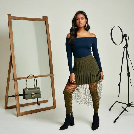 Confident Pose in Fashion Studio