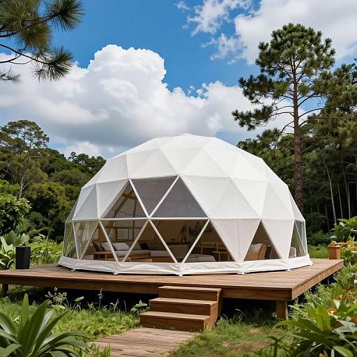 Geodesic Dome Tent in Forest