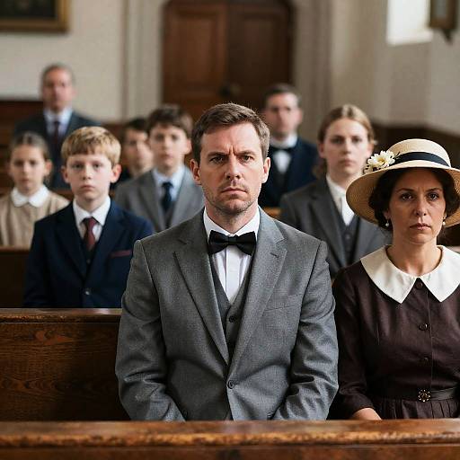 Historical Church Congregation Photograph