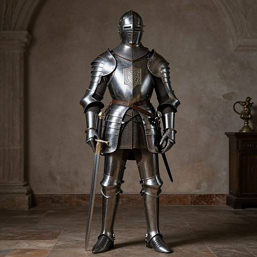 Tudor Knight in Armor with Sword