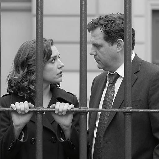 Emotional Encounter Behind Metal Bars