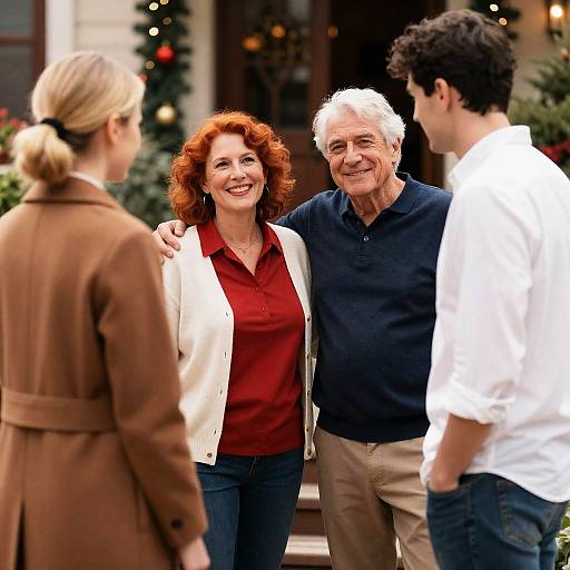 Joyful Gathering in Festive Outdoor Setting