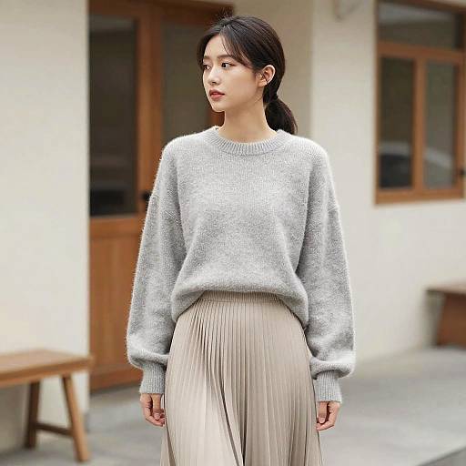 Cozy Neutral Street Style, Soft Light