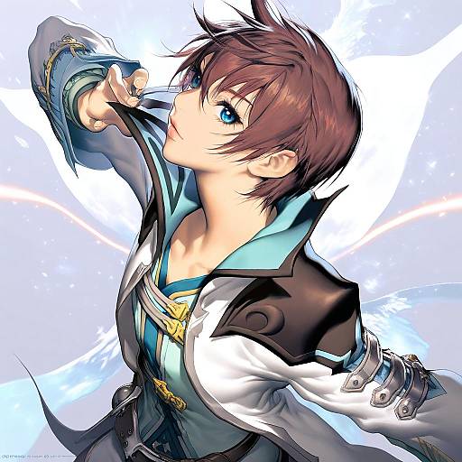 Illustration of Asbel lhant, tales of (series) in the style of Kim hyung tae
