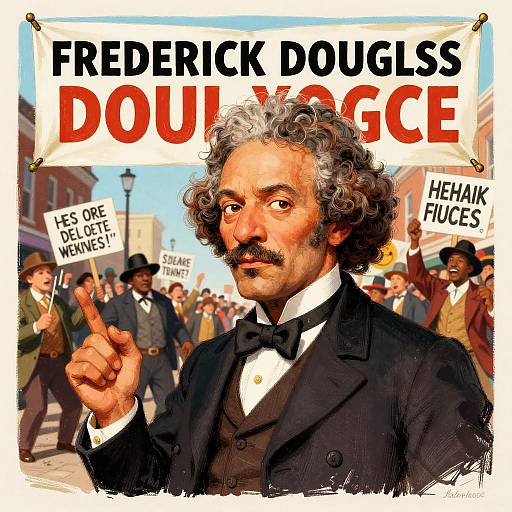 Frederick Douglass Caricature Protest