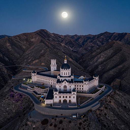 Moonlit Neo-Baroque Mountain Complex