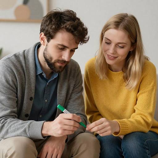 Cozy Moments: Couple on Couch