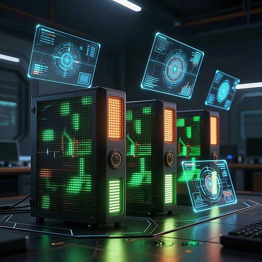 Futuristic PC with Flexible OLED Panels