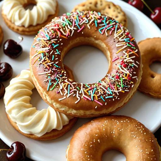 Delicious Pastry Close-Up with Sprinkles Delicious Pastry Close-Up with Sprinkles