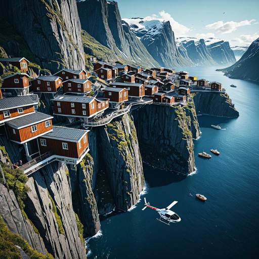 Futuristic Cliffside City Inspired by Fjords