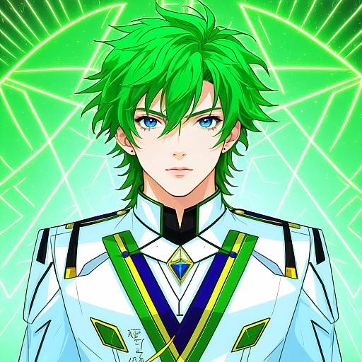 Illustration of Allelujah haptism, gundam in the style of Yokoshima (euphoria)