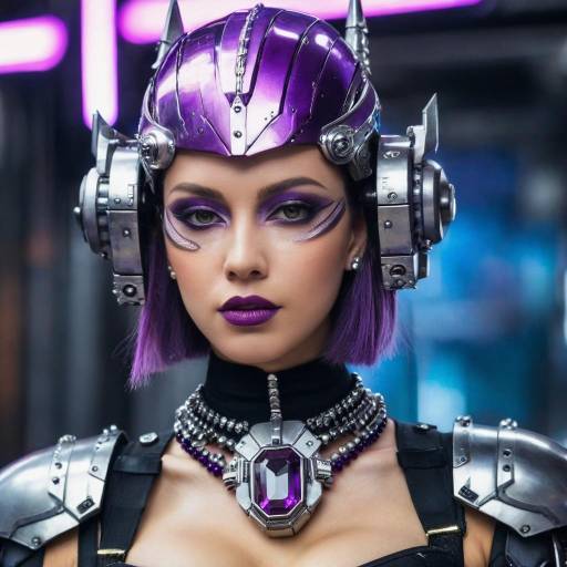 Futuristic Cyborg Girl with Jewelry