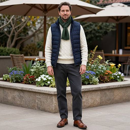 Stylish Man in Garden Patio Outfit