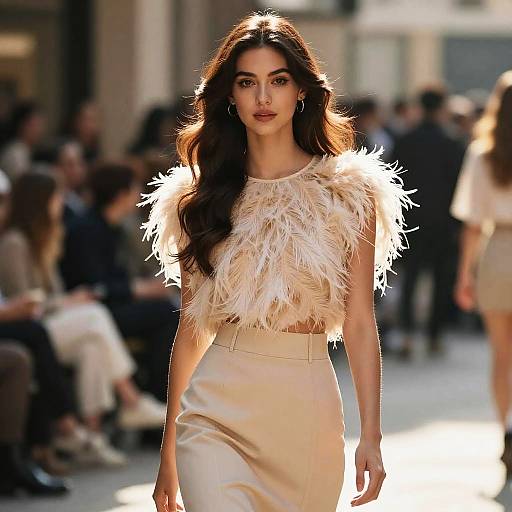 Feathered Layers Hairstyle Fashion Editorial