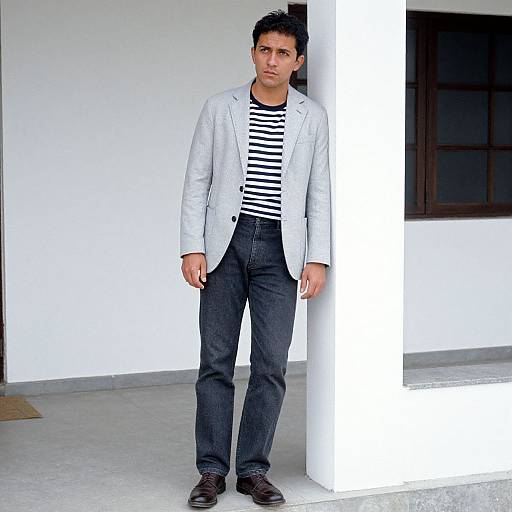 Thoughtful Man in Retro Style