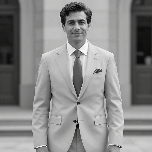 Classic Black and White Portrait of Man