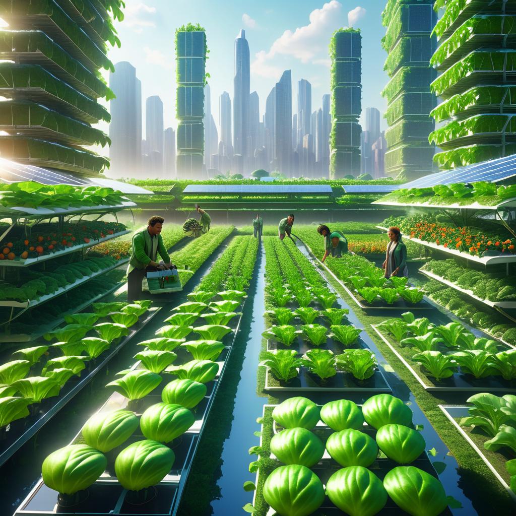 Futuristic Urban Farming in Megacity