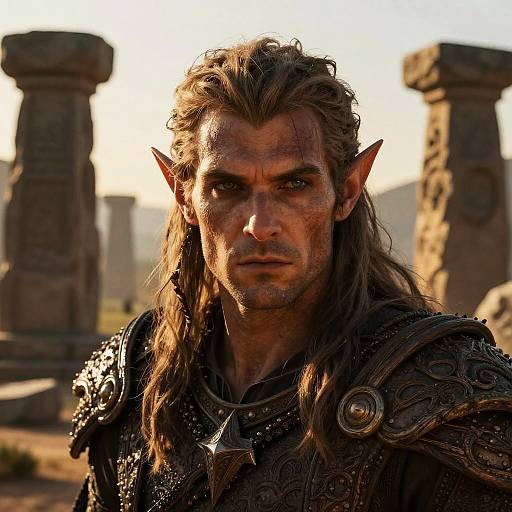 Male Half-Elf Druid at Stone Circle