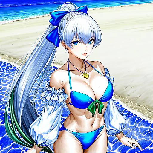 Illustration of Anastasia (swimsuit archer) (fate), fate/grand order in the style of Suna (s73d)