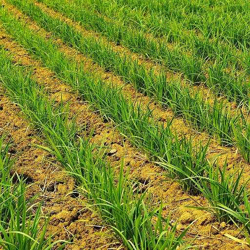 Vivid Lush Green Grass Field