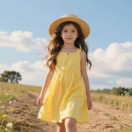 Young Girl on Sunny Hilltop