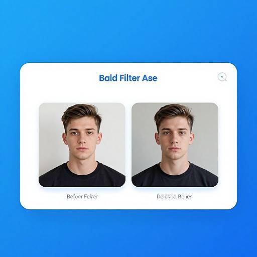 Bald Filter App Photo Comparison