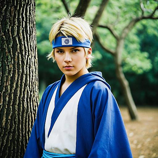 Realistic Minato Costume Outdoor Portrait