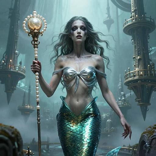 D&D Horror Merfolk in Floating City