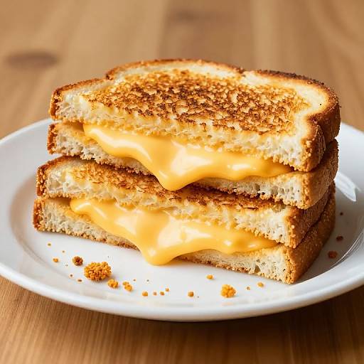 Golden Grilled Cheese Sandwich Stack