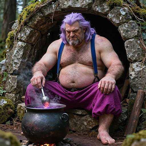 Detailed Portrait of Rugged Warlock