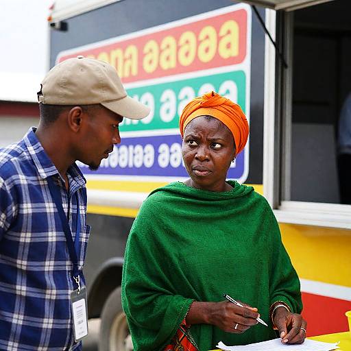 Casual Outdoor Encounter at Food Truck