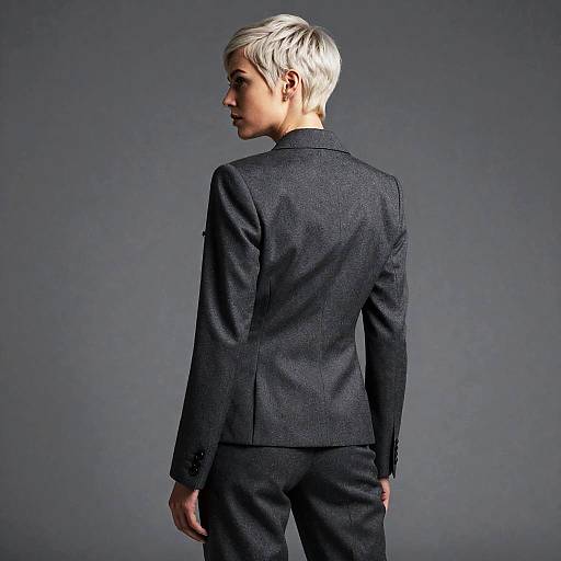 Chiaroscuro Portrait: Platinum Pixie in Blazer