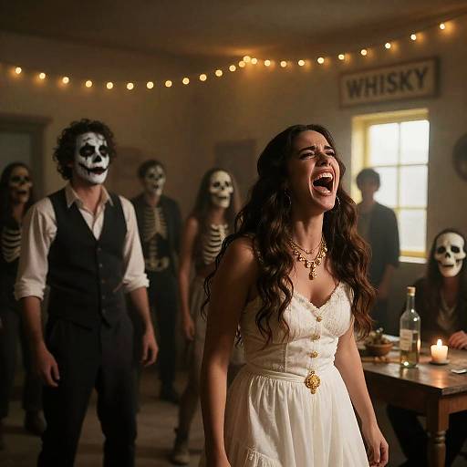 Mystical Scene of Fear and Celebration