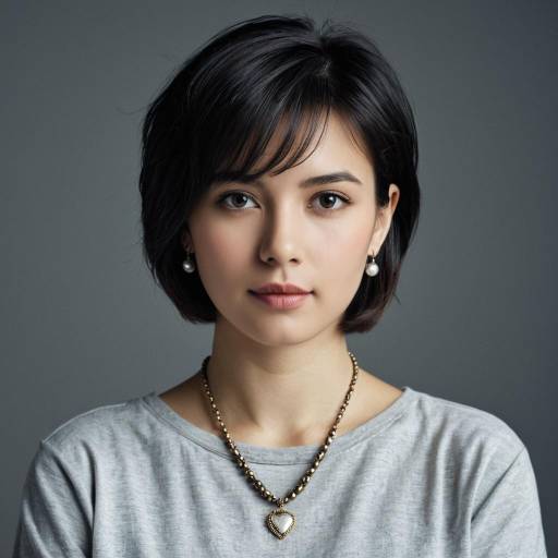 Elegant Solo Portrait with Short Hair